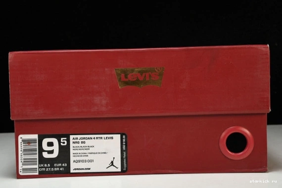 Jordan AO2571-001 4 Retro AO2571-001 Levis  - Denim Levis Air Black NRG 0804